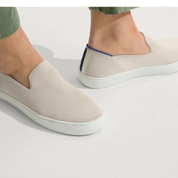 Rothy's The Original Sneaker Sand Beige Slip On Knit Loafer Women's Size 8 - Picture 2 of 12